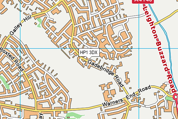 HP1 3DX map - OS VectorMap District (Ordnance Survey)