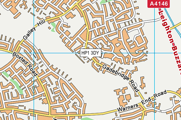 HP1 3DY map - OS VectorMap District (Ordnance Survey)