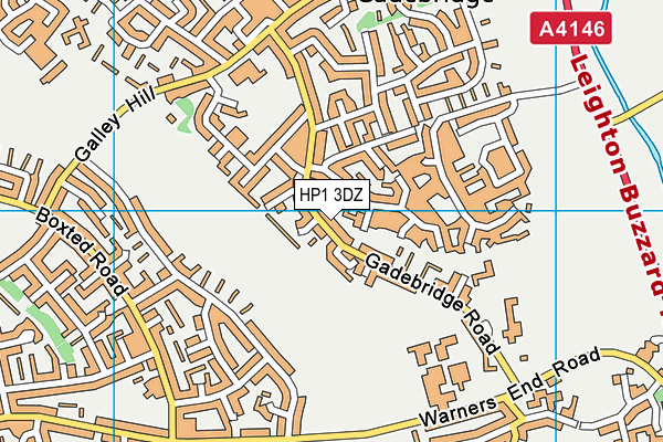 HP1 3DZ map - OS VectorMap District (Ordnance Survey)
