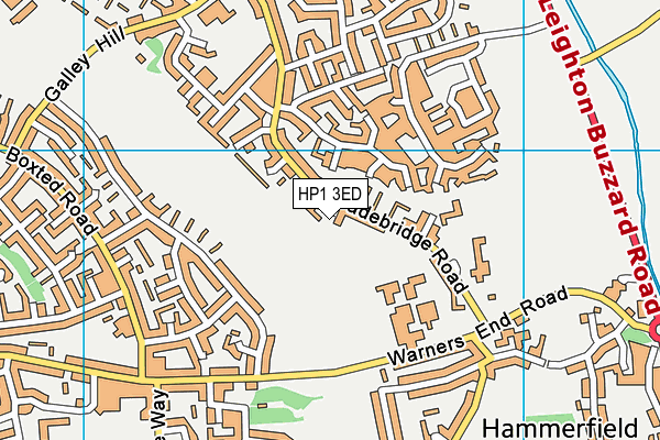 HP1 3ED map - OS VectorMap District (Ordnance Survey)