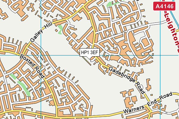HP1 3EF map - OS VectorMap District (Ordnance Survey)