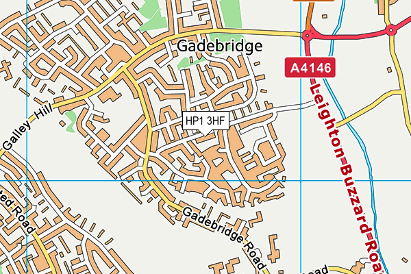 HP1 3HF map - OS VectorMap District (Ordnance Survey)