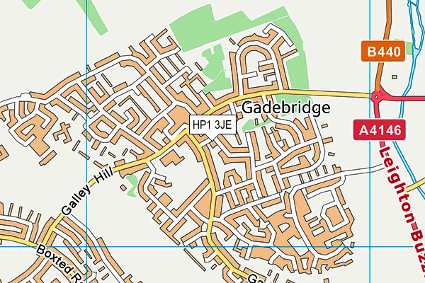 HP1 3JE map - OS VectorMap District (Ordnance Survey)