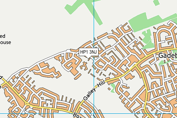 HP1 3NJ map - OS VectorMap District (Ordnance Survey)
