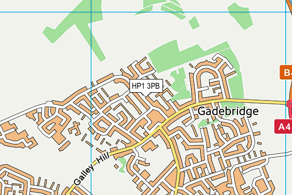 HP1 3PB map - OS VectorMap District (Ordnance Survey)
