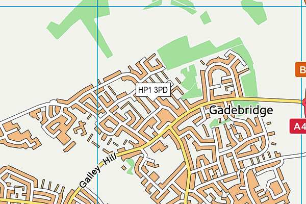 HP1 3PD map - OS VectorMap District (Ordnance Survey)