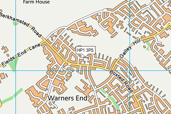 HP1 3PS map - OS VectorMap District (Ordnance Survey)
