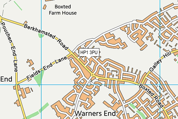 HP1 3PU map - OS VectorMap District (Ordnance Survey)