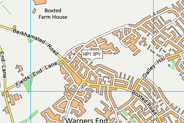 HP1 3PY map - OS VectorMap District (Ordnance Survey)