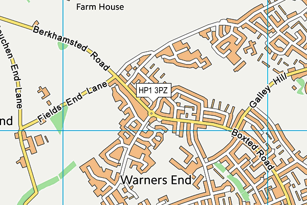 HP1 3PZ map - OS VectorMap District (Ordnance Survey)
