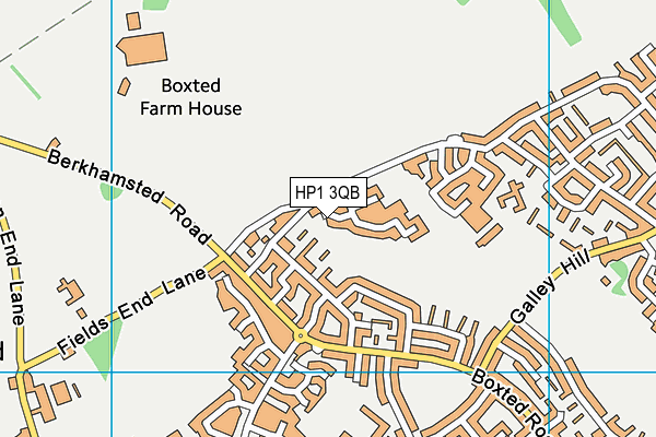 HP1 3QB map - OS VectorMap District (Ordnance Survey)