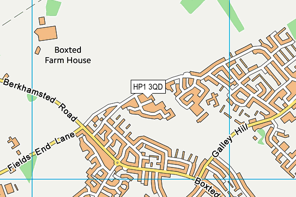 HP1 3QD map - OS VectorMap District (Ordnance Survey)