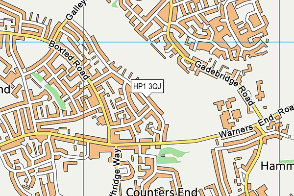 HP1 3QJ map - OS VectorMap District (Ordnance Survey)