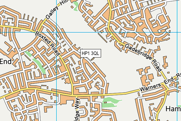HP1 3QL map - OS VectorMap District (Ordnance Survey)