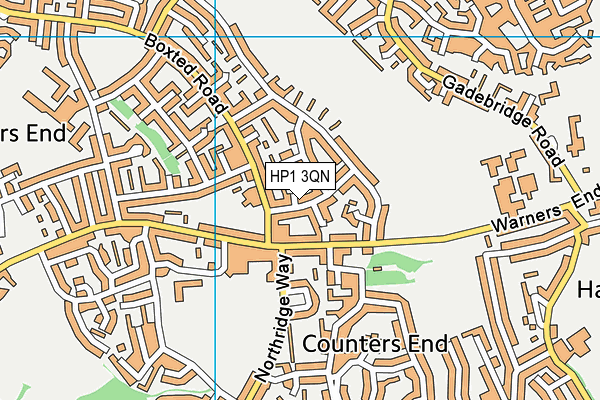 HP1 3QN map - OS VectorMap District (Ordnance Survey)