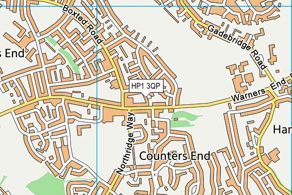 HP1 3QP map - OS VectorMap District (Ordnance Survey)