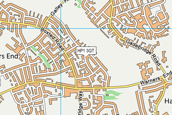 HP1 3QT map - OS VectorMap District (Ordnance Survey)