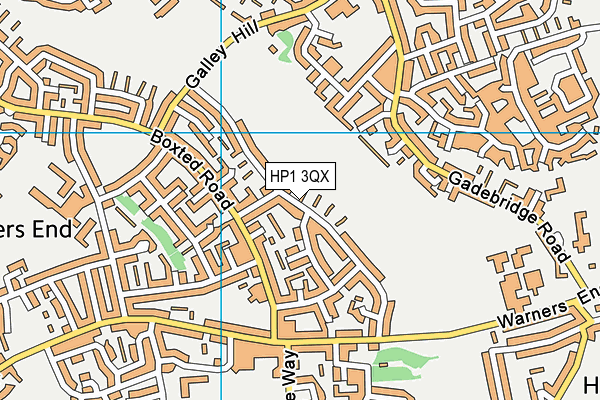 HP1 3QX map - OS VectorMap District (Ordnance Survey)