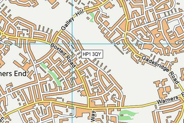 HP1 3QY map - OS VectorMap District (Ordnance Survey)