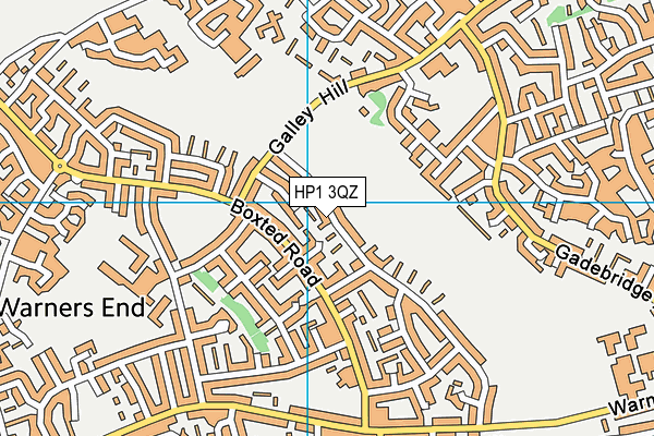 HP1 3QZ map - OS VectorMap District (Ordnance Survey)