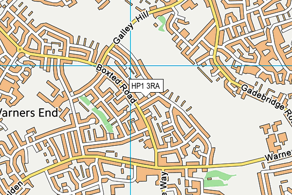 HP1 3RA map - OS VectorMap District (Ordnance Survey)