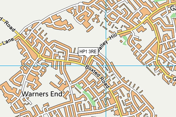 HP1 3RE map - OS VectorMap District (Ordnance Survey)