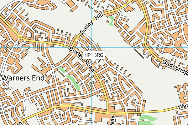 HP1 3RG map - OS VectorMap District (Ordnance Survey)