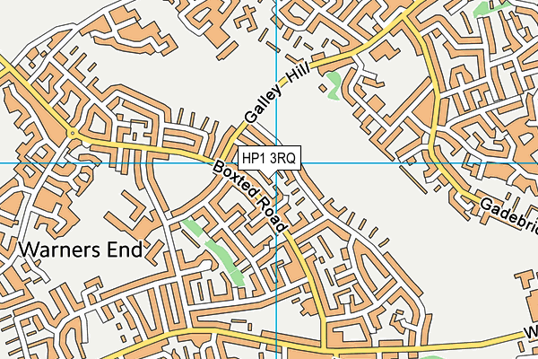 HP1 3RQ map - OS VectorMap District (Ordnance Survey)