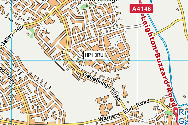 HP1 3RU map - OS VectorMap District (Ordnance Survey)