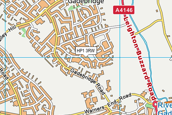 HP1 3RW map - OS VectorMap District (Ordnance Survey)