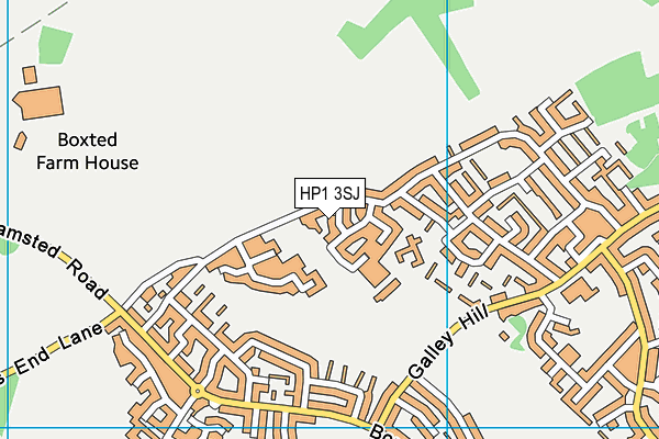 HP1 3SJ map - OS VectorMap District (Ordnance Survey)