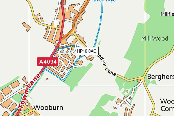 HP10 0AQ map - OS VectorMap District (Ordnance Survey)