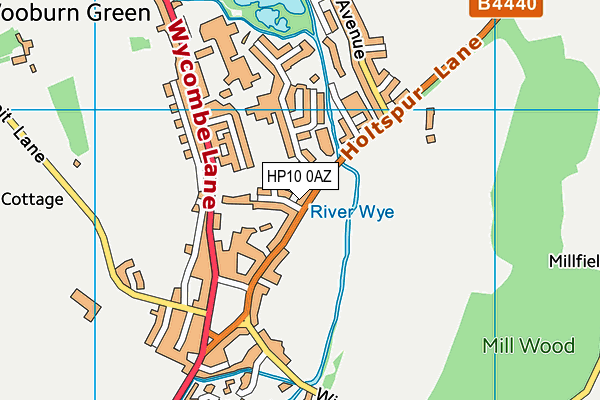 HP10 0AZ map - OS VectorMap District (Ordnance Survey)