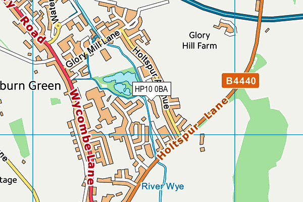 HP10 0BA map - OS VectorMap District (Ordnance Survey)