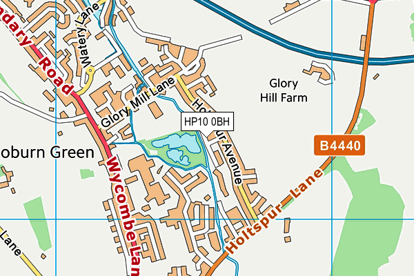 HP10 0BH map - OS VectorMap District (Ordnance Survey)