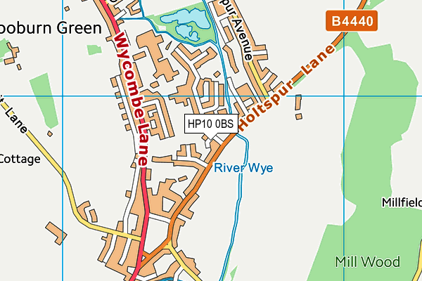 HP10 0BS map - OS VectorMap District (Ordnance Survey)