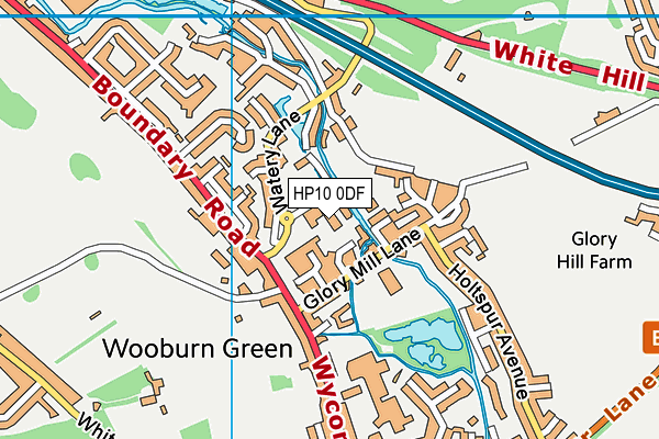 HP10 0DF map - OS VectorMap District (Ordnance Survey)