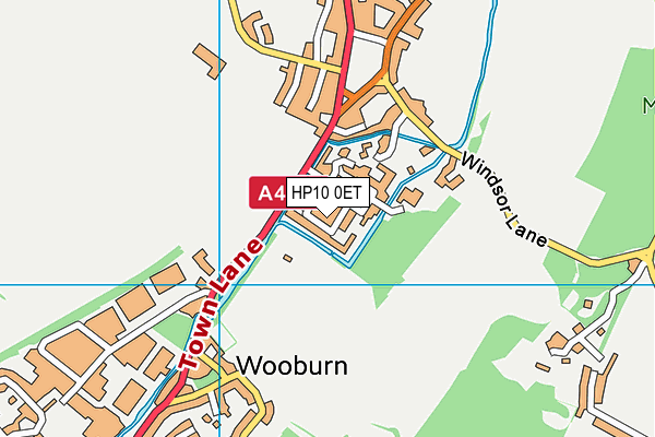 Wooburn Park map (HP10 0ET) - OS VectorMap District (Ordnance Survey)