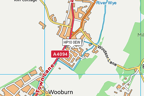 HP10 0EW map - OS VectorMap District (Ordnance Survey)