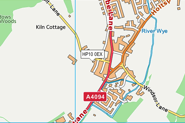 HP10 0EX map - OS VectorMap District (Ordnance Survey)