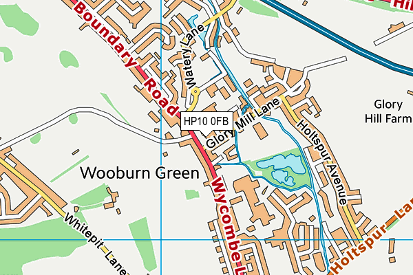 HP10 0FB map - OS VectorMap District (Ordnance Survey)