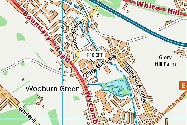 HP10 0FF map - OS VectorMap District (Ordnance Survey)