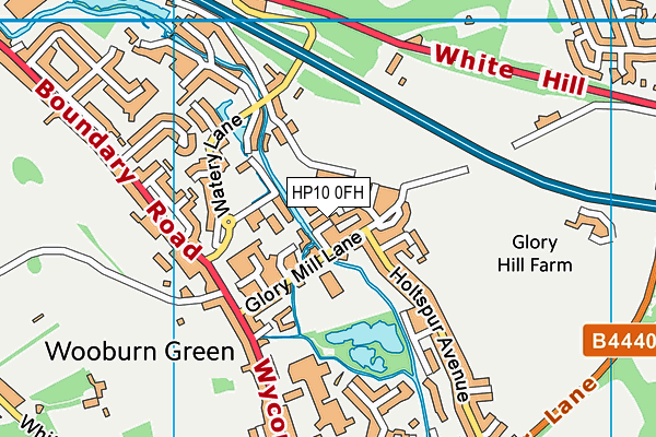 HP10 0FH map - OS VectorMap District (Ordnance Survey)