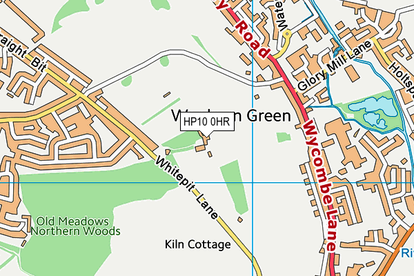 HP10 0HR map - OS VectorMap District (Ordnance Survey)