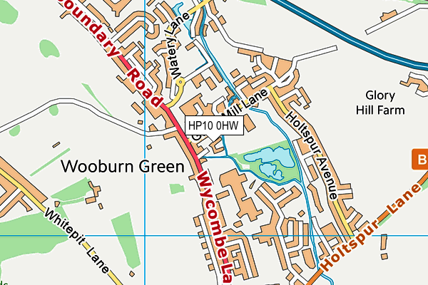 HP10 0HW map - OS VectorMap District (Ordnance Survey)