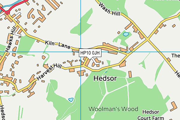 HP10 0JH map - OS VectorMap District (Ordnance Survey)