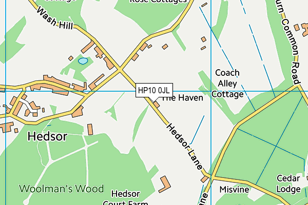 HP10 0JL map - OS VectorMap District (Ordnance Survey)