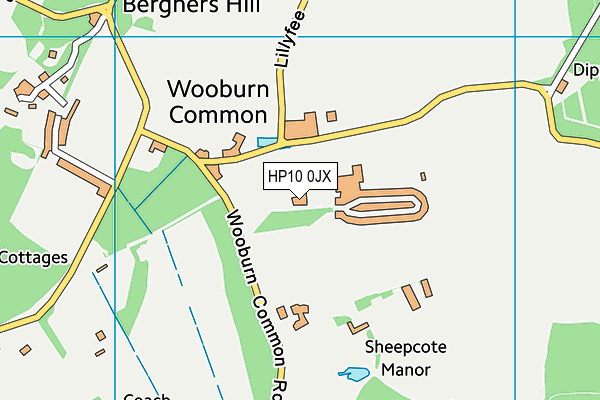 HP10 0JX map - OS VectorMap District (Ordnance Survey)