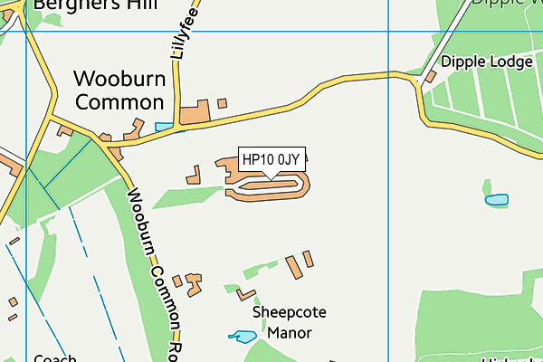 HP10 0JY map - OS VectorMap District (Ordnance Survey)