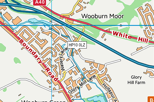 HP10 0LZ map - OS VectorMap District (Ordnance Survey)